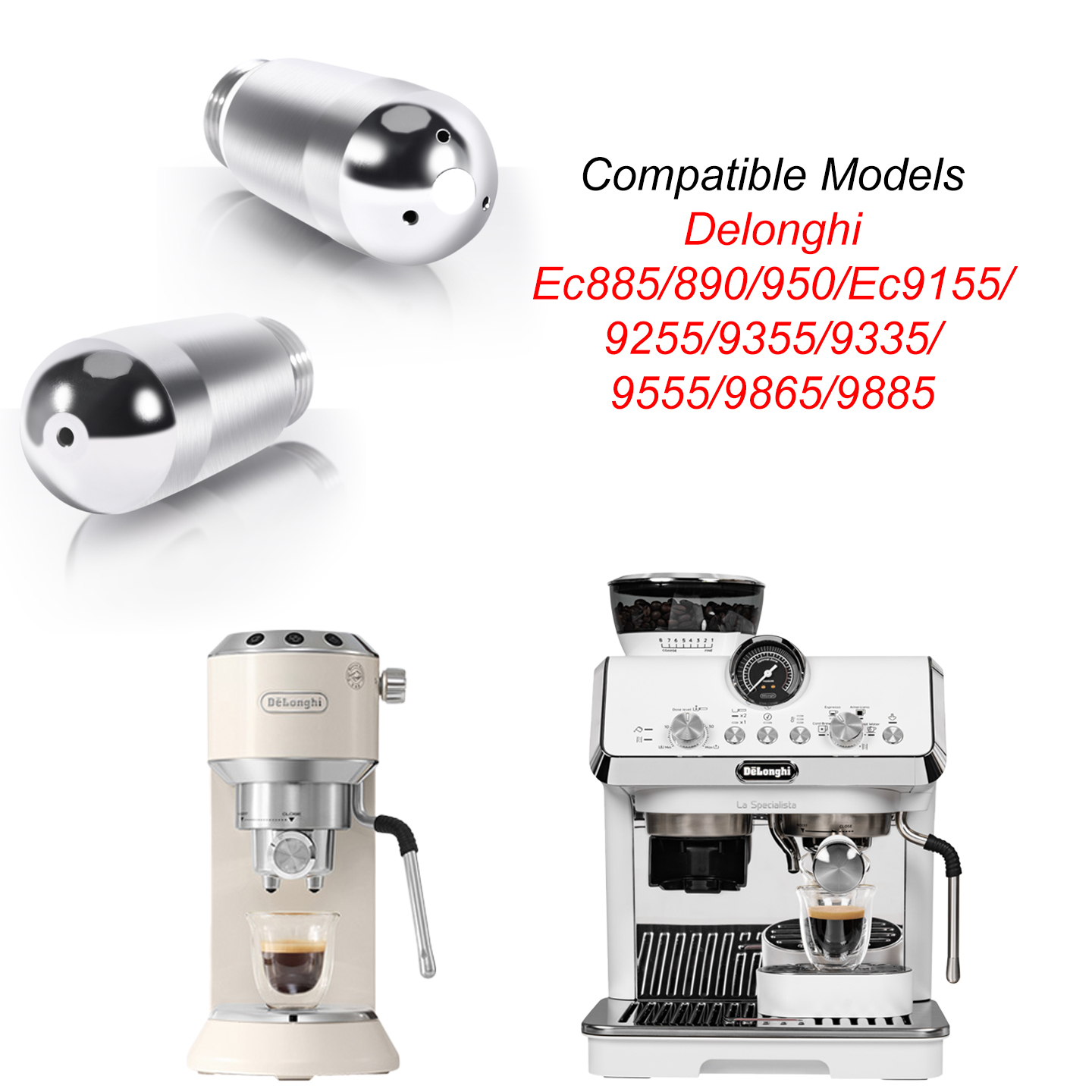 Steam Wand Tip - 델롱기 EC885/890/9155/9255/9355/9665/9865 커피 밀크 프로더 폼