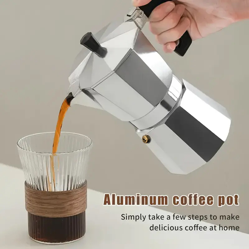 Coffee Equipment Wdt - 클래식 알루미늄 모카포트 50-300ML 가정용 스토브탑