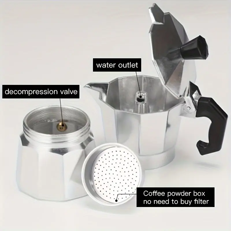 클래식 알루미늄 모카포트 50-300ML 가정용 스토브 - Coffee Equipment Wdt 리뷰 및 가격